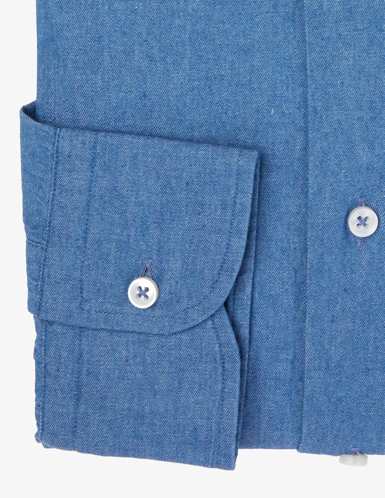 rinascente Sartoria Italiana Shirt modern solid denim