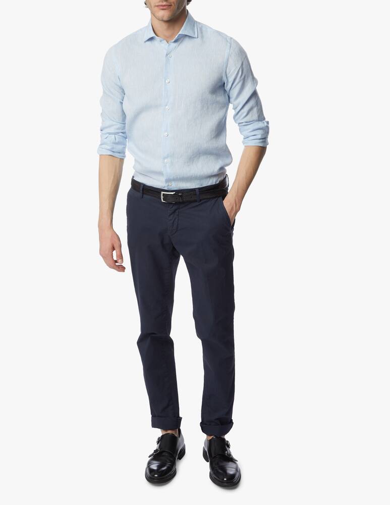rinascente Xacus Camicia in lino tinto filo albini