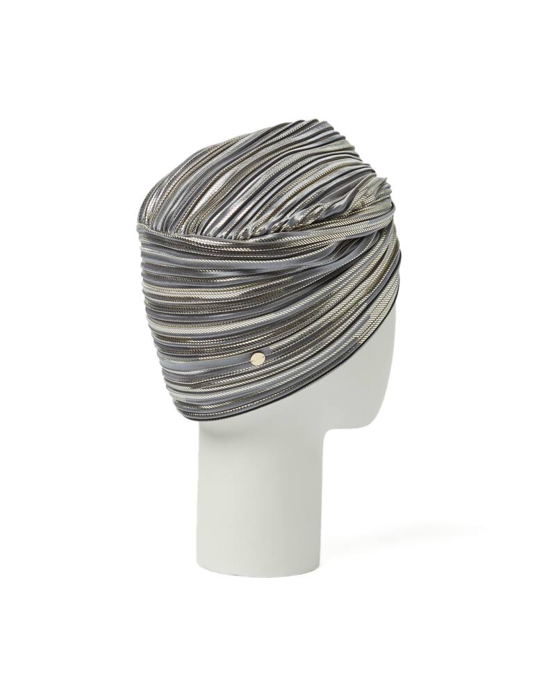 rinascente Flapper Lola turban with lurex inserts - silver