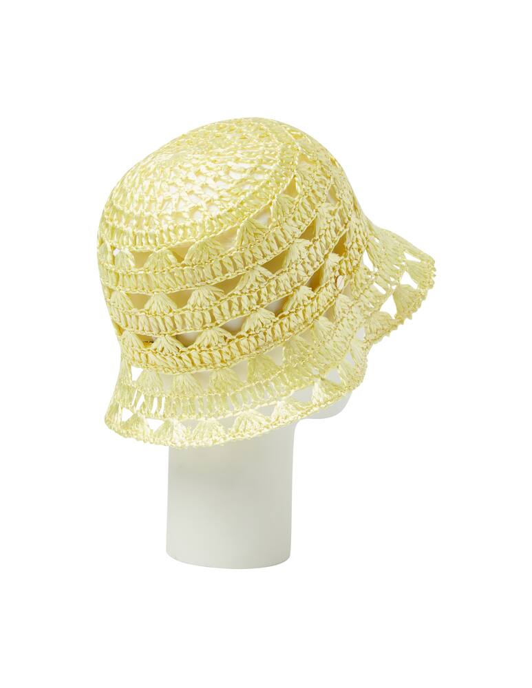rinascente Flapper Cloche effetto uncinetto Saveria - giallo
