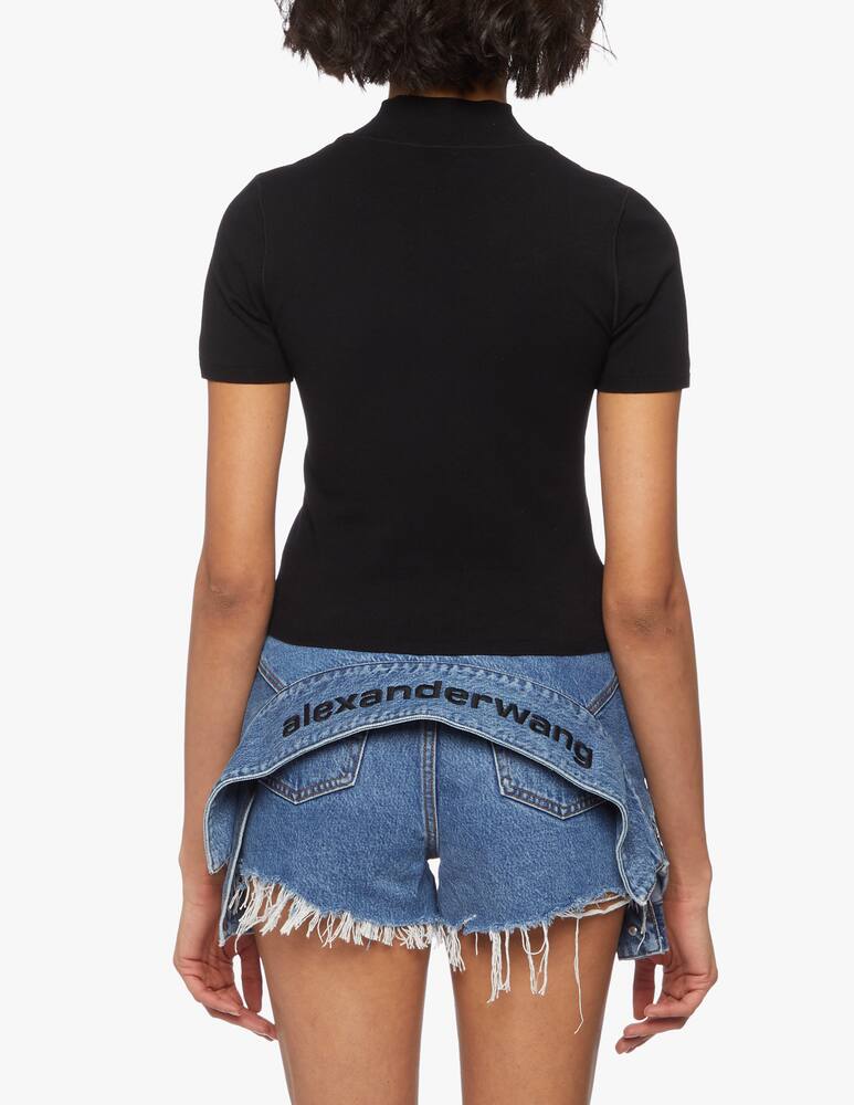 rinascente Alexander Wang Bodysuit with short sleeve and mock neck