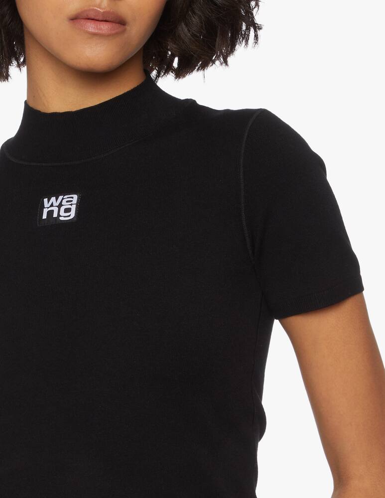 rinascente Alexander Wang Bodysuit with short sleeve and mock neck