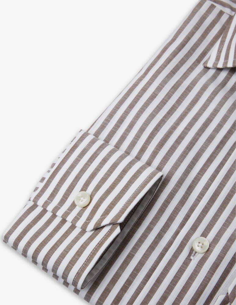 rinascente Xacus Camicia tela in filato fiammato rigato