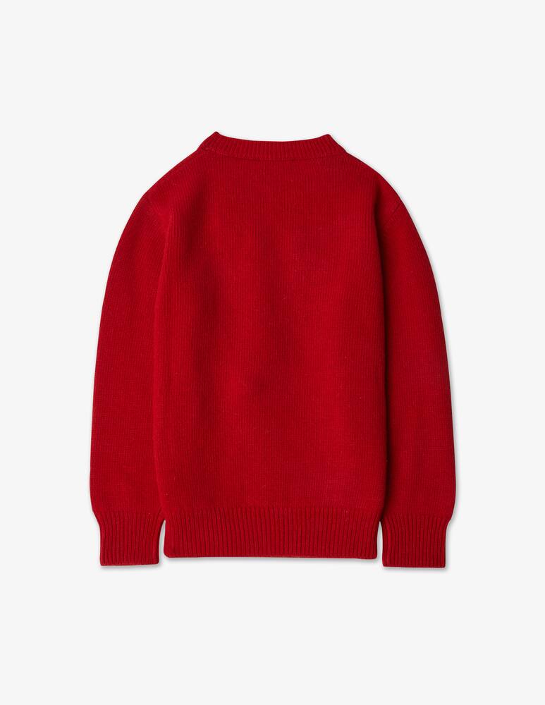 Il Gufo Maglia in lana tricot - Rosso - immagine 2 Il Gufo Maglia in lana tricot - Rosso - immagine 2