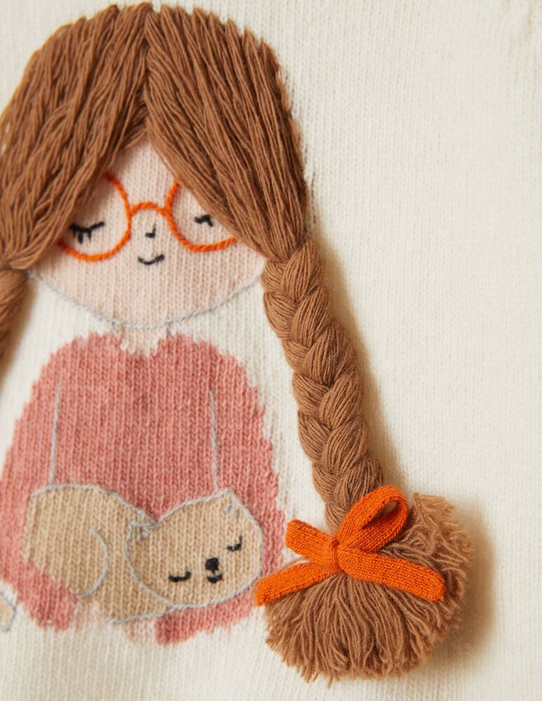 rinascente Il Gufo Maglia in lana tricot - Bianco