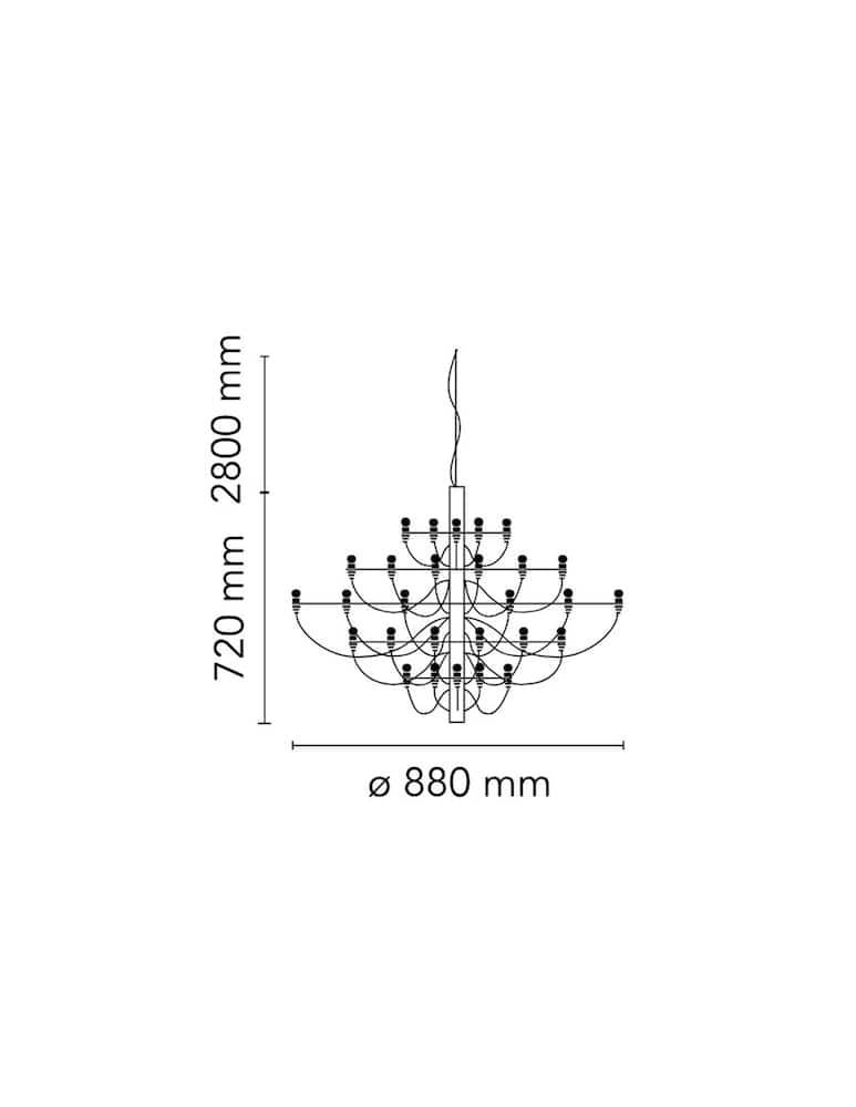 Flos Lampada a sospensione 2097/30 (lampadine smerigliate) - immagine 3 Flos Lampada a sospensione 2097/30 (lampadine smerigliate) - immagine 3