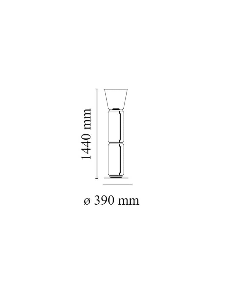 Flos Lampada da pavimento Noctambule F2 High Cylinder & Cone - immagine 4 Flos Lampada da pavimento Noctambule F2 High Cylinder & Cone - immagine 4