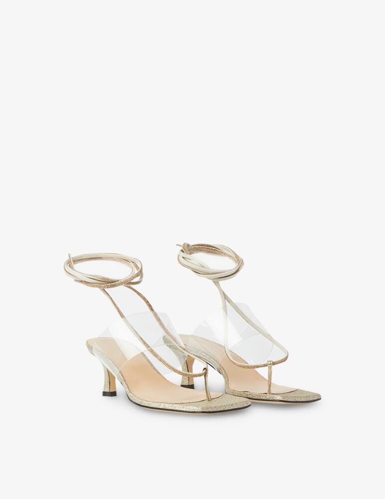 rinascente MyChalom Anouk kitten heel sandals - gold