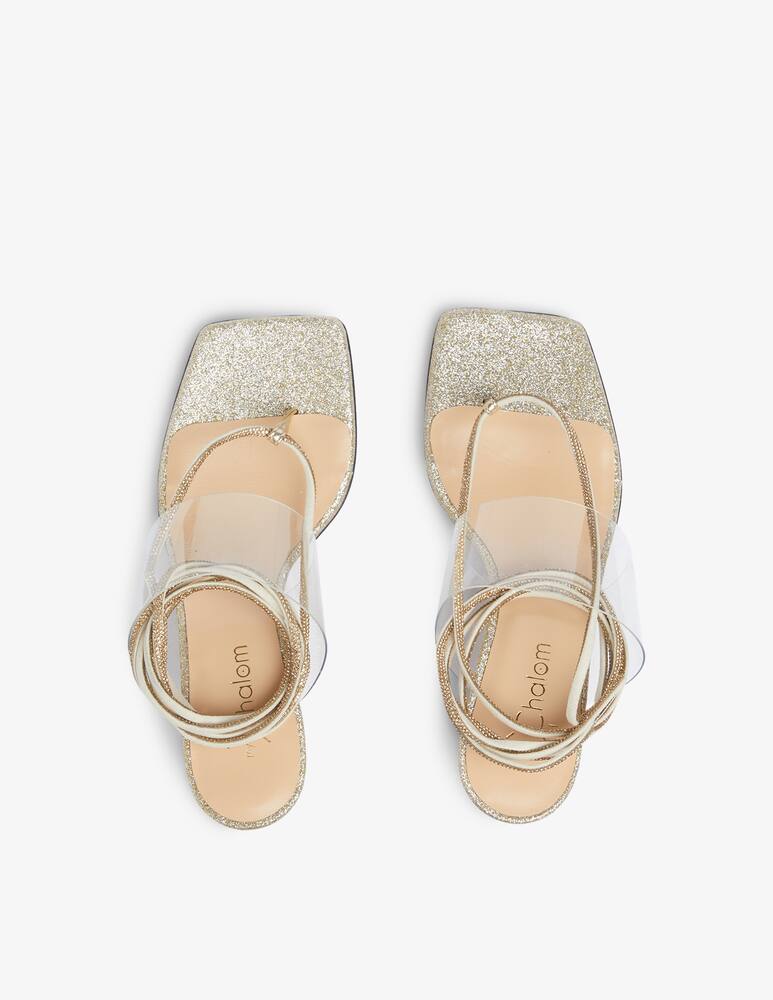 rinascente MyChalom Anouk kitten heel sandals - gold