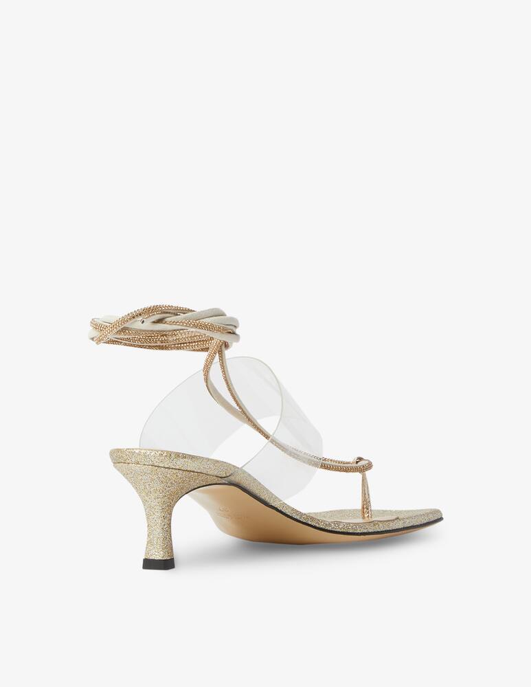 rinascente MyChalom Anouk kitten heel sandals - gold