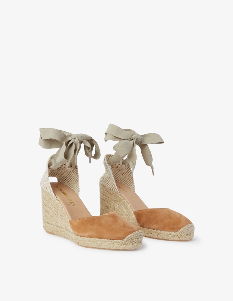rinascente MyChalom Nacinta suede wedges espadrillas - brown