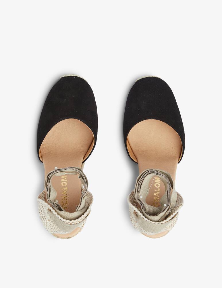 rinascente MyChalom Espadrillas con zeppa in pelle scamosciate Nacinta - nero