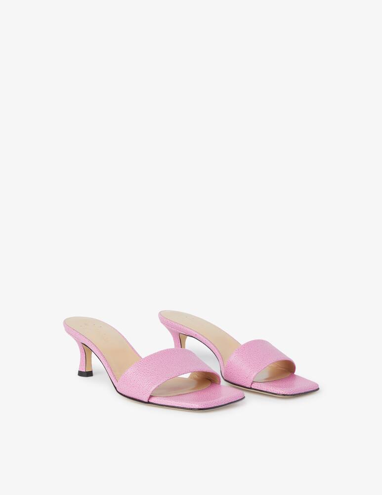 rinascente MyChalom Nigella leather kitten heels mules - pink