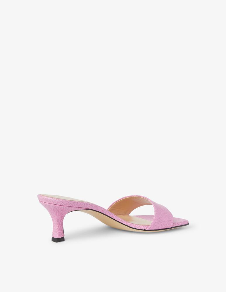 rinascente MyChalom Nigella leather kitten heels mules - pink