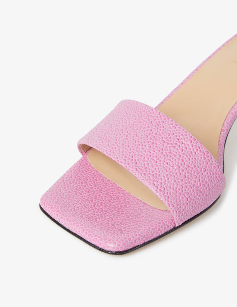 rinascente MyChalom Nigella leather kitten heels mules - pink