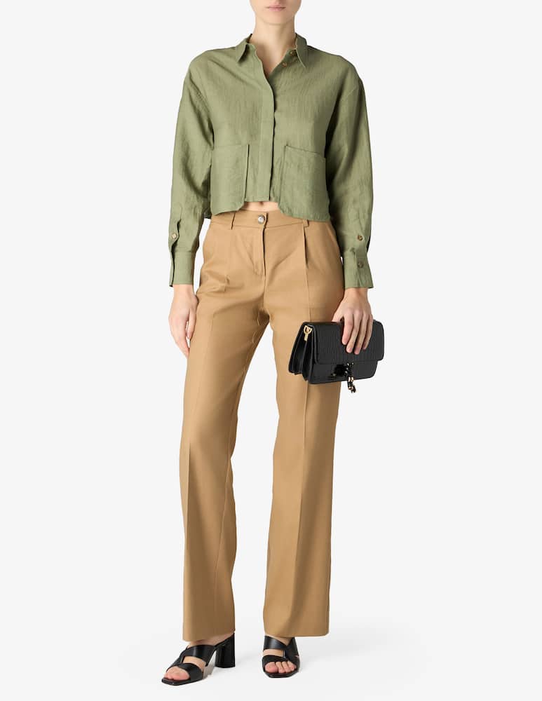 rinascente 24.7 Studio Cropped pocket shirt