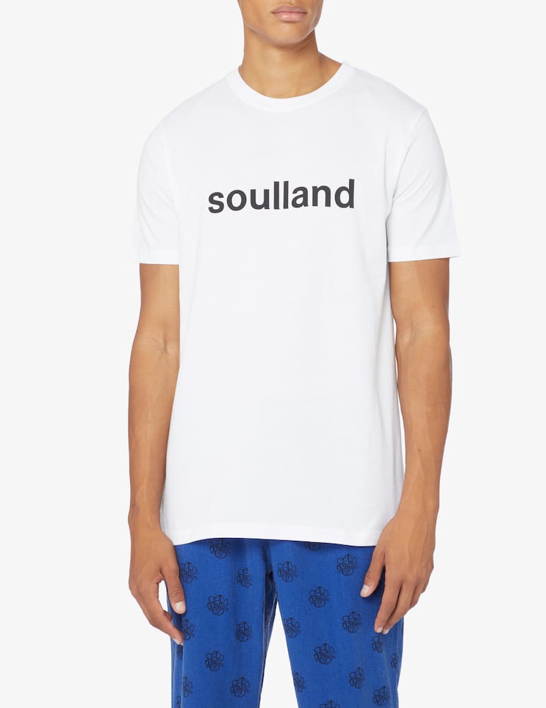 rinascente Soulland Maglietta con logo sul petto - Bianco