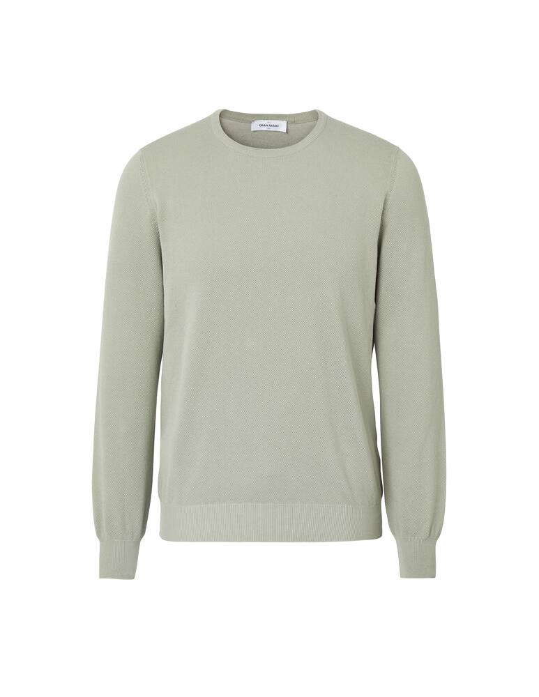 rinascente Gran Sasso Maglia girocollo in cotone nido dape - verde