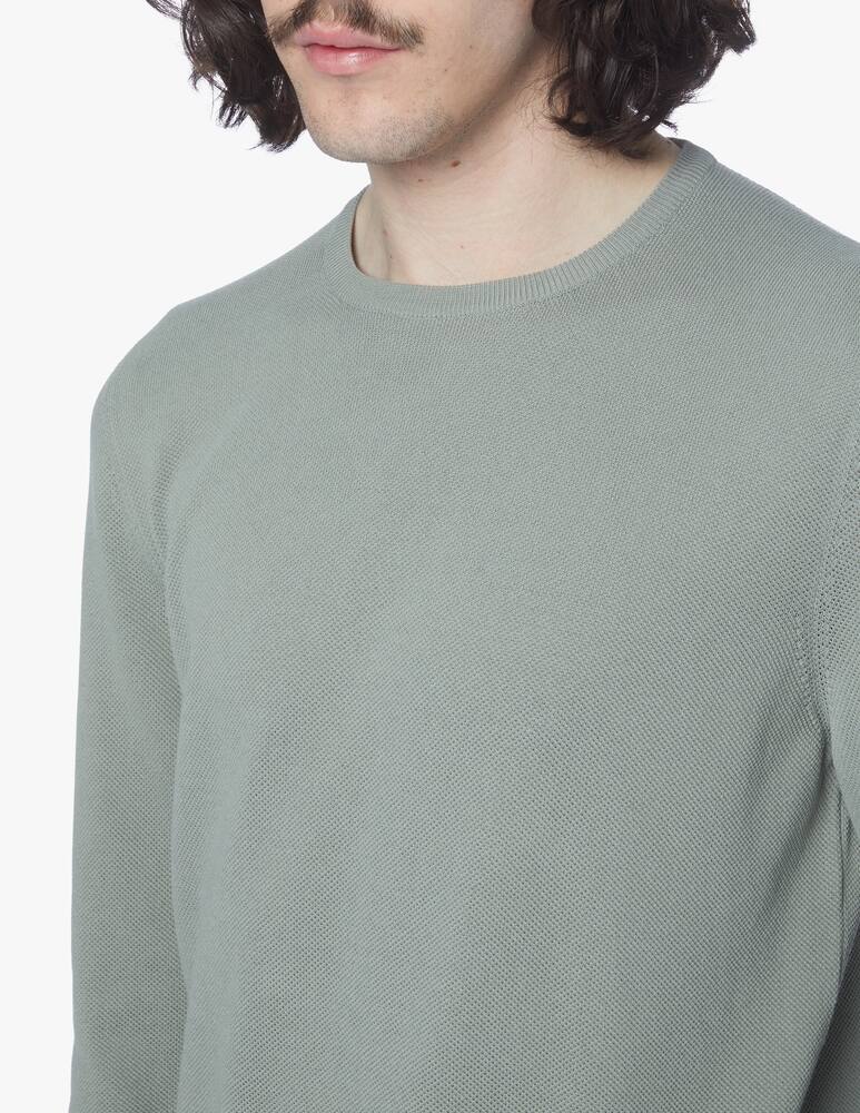 rinascente Gran Sasso Maglia girocollo in cotone nido dape - verde