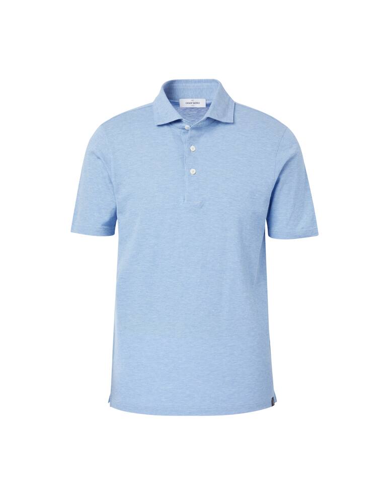 rinascente Gran Sasso Micropiquet short sleeve polo - light blue