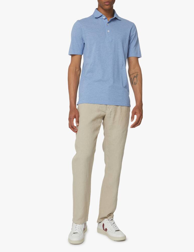 rinascente Gran Sasso Micropiquet short sleeve polo - light blue