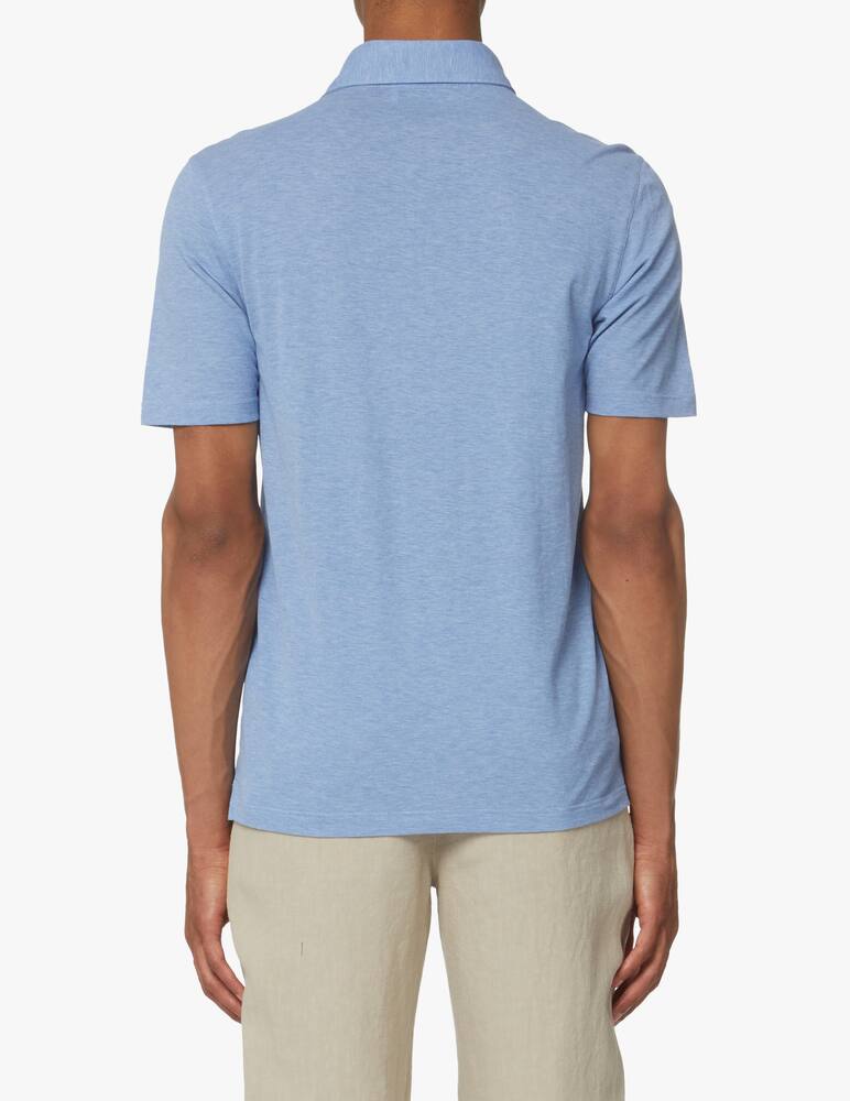 rinascente Gran Sasso Micropiquet short sleeve polo - light blue