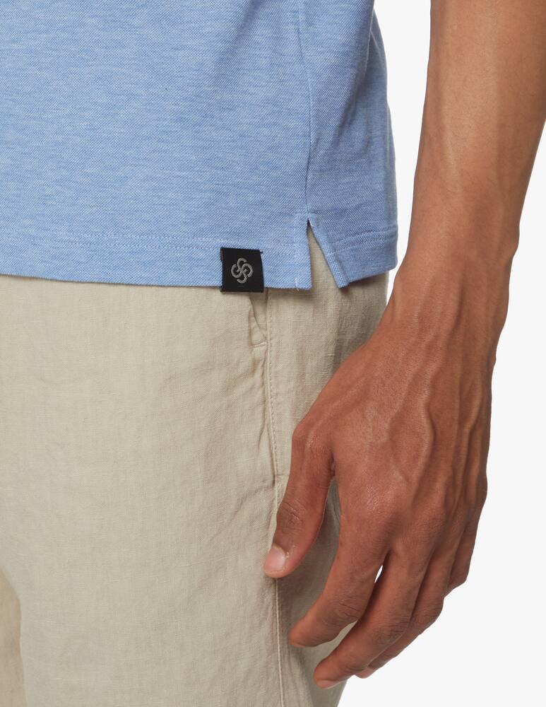 rinascente Gran Sasso Micropiquet short sleeve polo - light blue