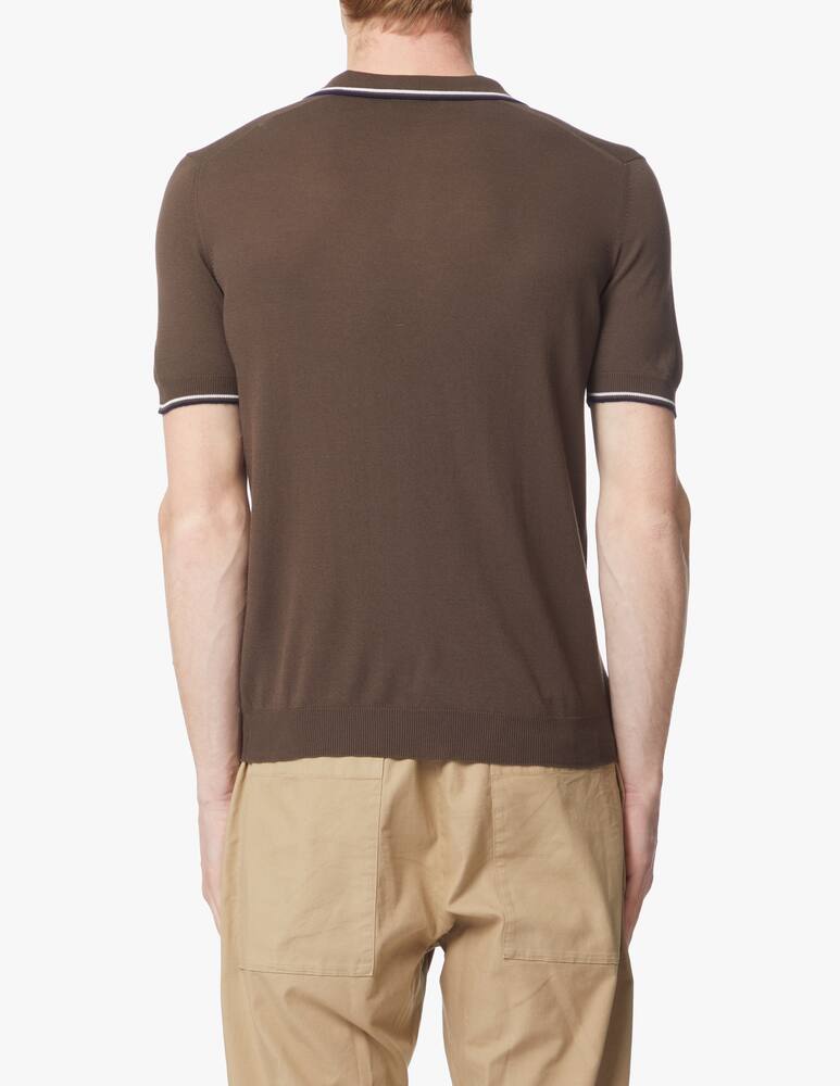 rinascente Gran Sasso Polo manica corta derby profili - marrone