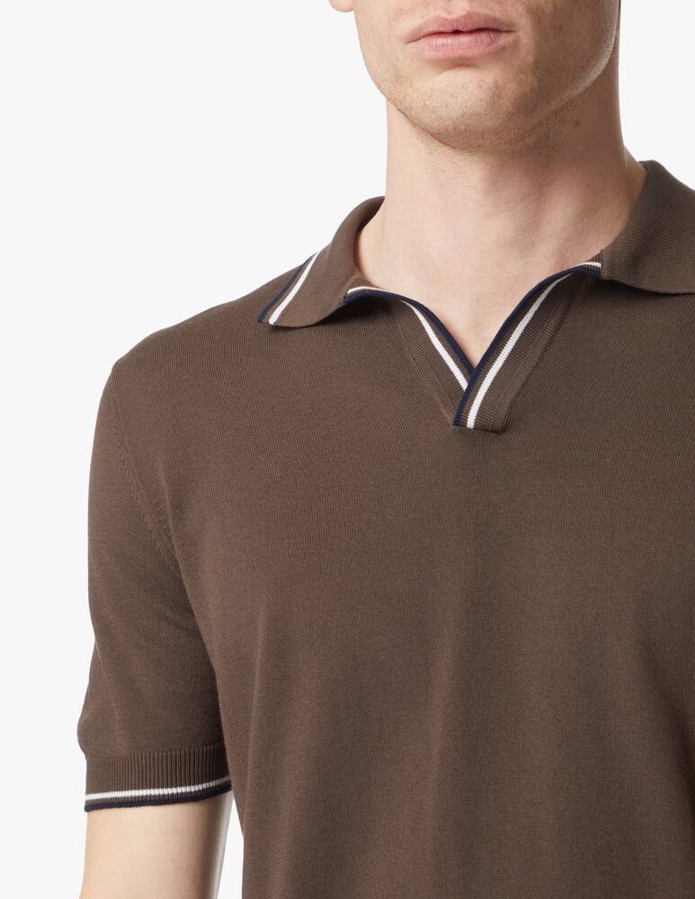 rinascente Gran Sasso Polo manica corta derby profili - marrone