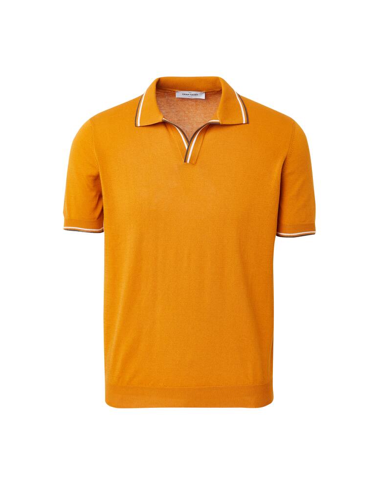 rinascente Gran Sasso Polo manica corta derby profili - arancione