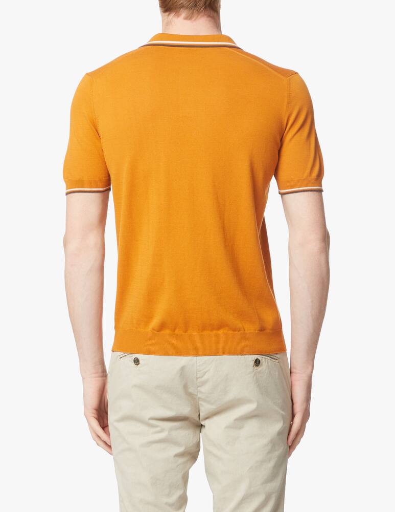 rinascente Gran Sasso Polo manica corta derby profili - arancione