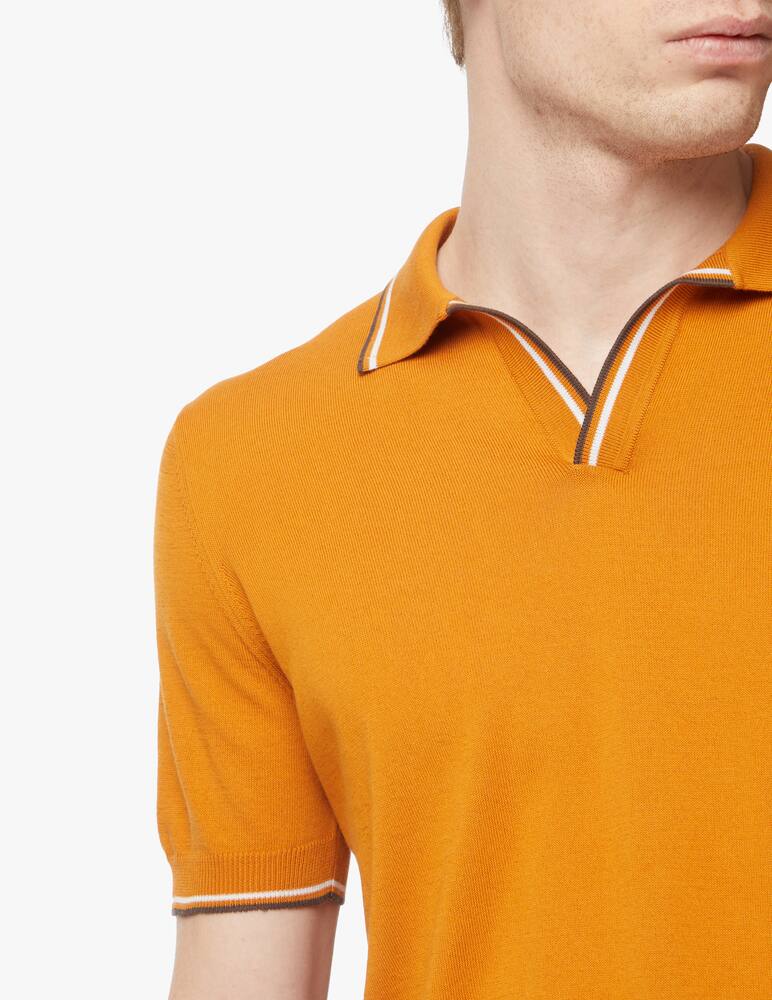 rinascente Gran Sasso Polo manica corta derby profili - arancione