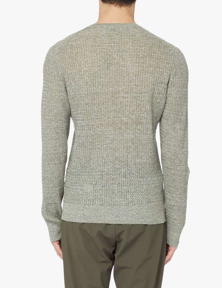 rinascente Gran Sasso Cotton linen roundneck sweater - green