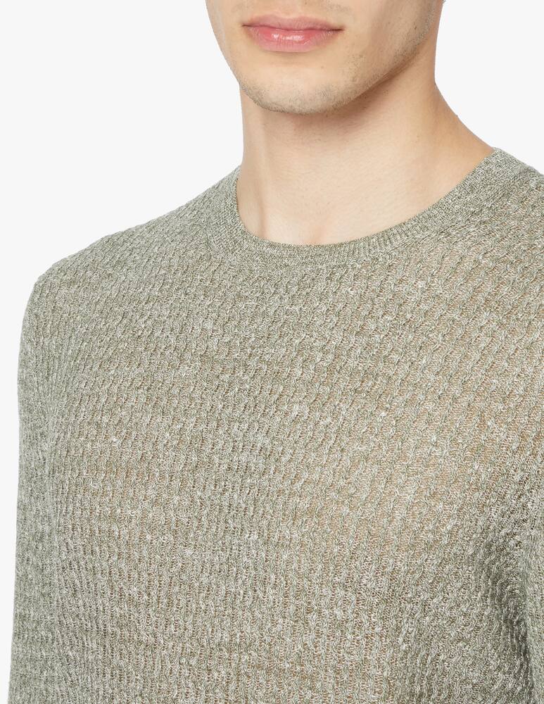rinascente Gran Sasso Cotton linen roundneck sweater - green