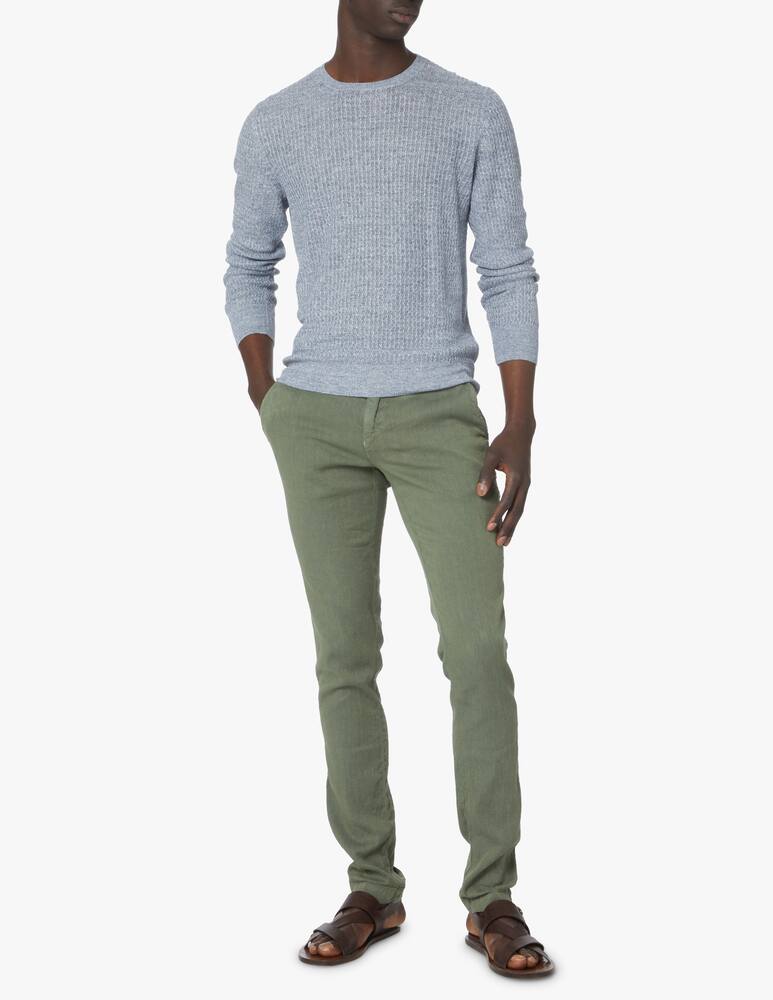 rinascente Gran Sasso Cotton linen roundneck sweater - blue