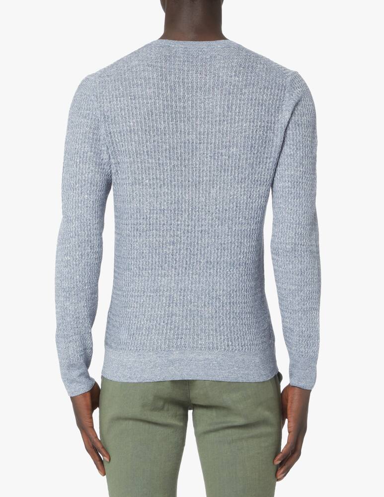rinascente Gran Sasso Cotton linen roundneck sweater - blue