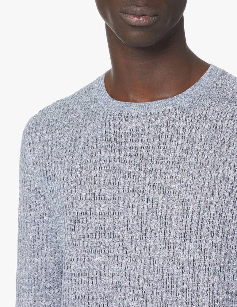 rinascente Gran Sasso Cotton linen roundneck sweater - blue