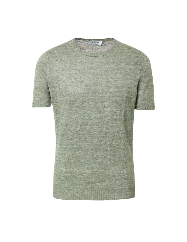 rinascente Gran Sasso Linen short sleeve t-shirt - green