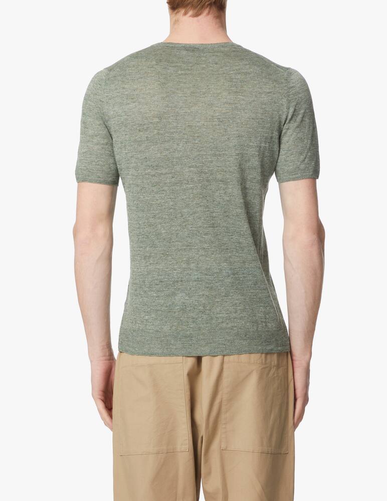 rinascente Gran Sasso Linen short sleeve t-shirt - green