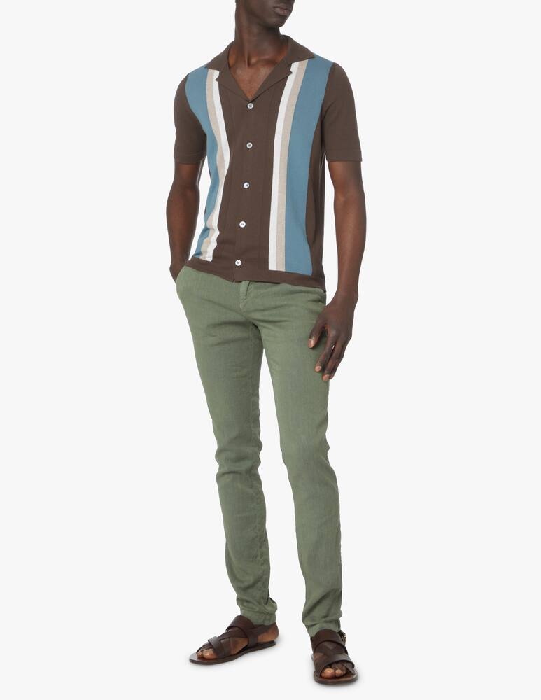 rinascente Gran Sasso Polo manica corta camicia righe verticali - multicolor