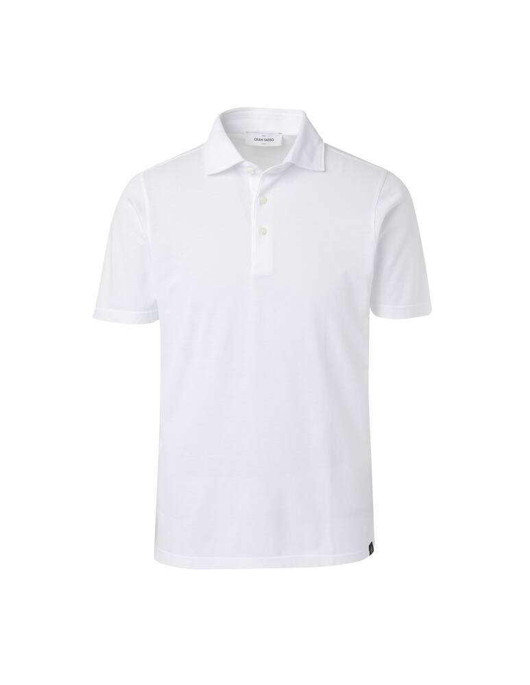 rinascente Gran Sasso Short sleeve micropiquet polo shirt - white