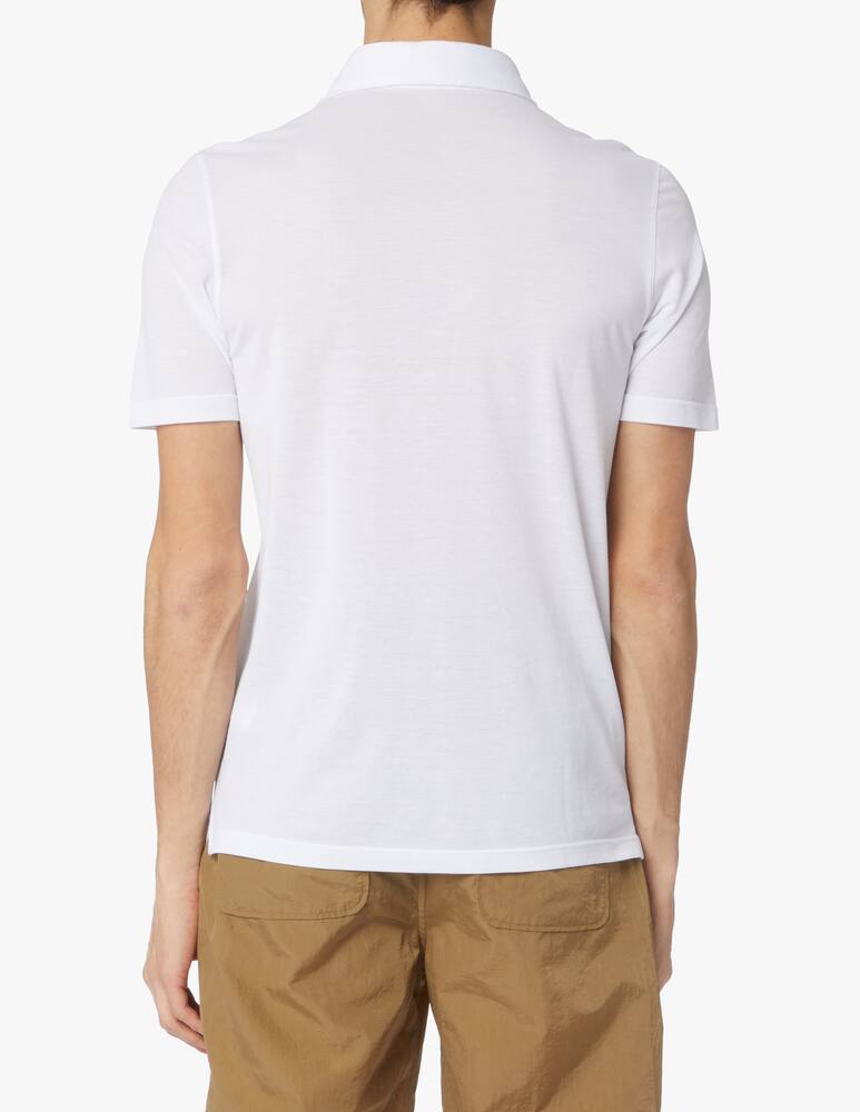 rinascente Gran Sasso Short sleeve micropiquet polo shirt - white