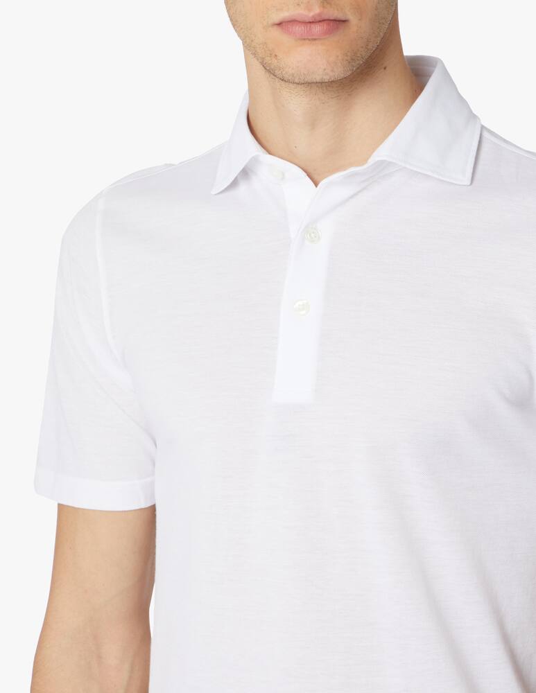 rinascente Gran Sasso Short sleeve micropiquet polo shirt - white