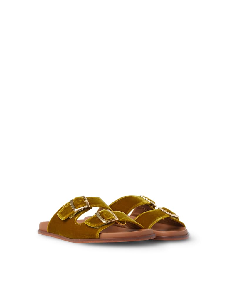 rinascente lanapo Follonica velvet slides - brown