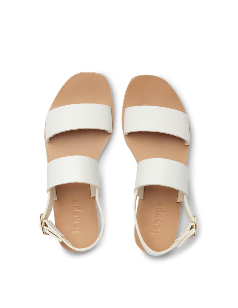 rinascente lanapo Leather flat sandals  - Bianco