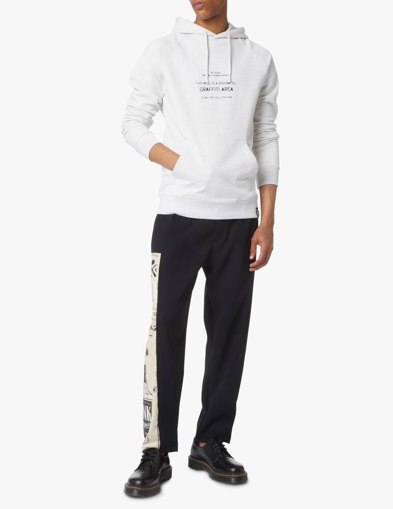 rinascente Inkover Basic retro graphic hoodie - white