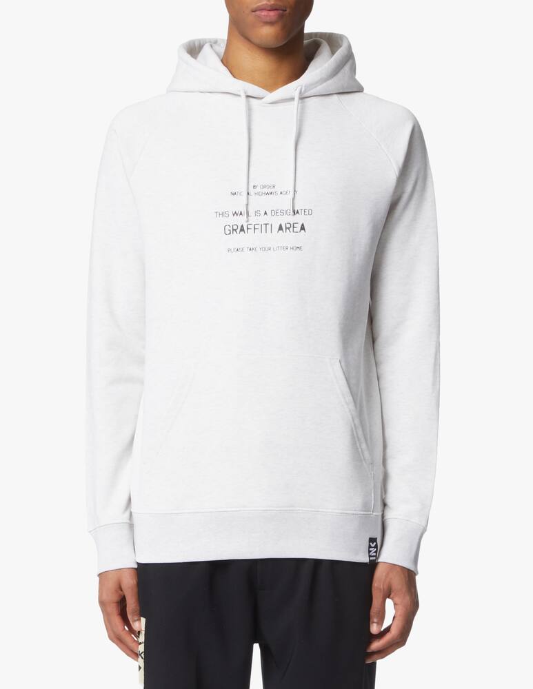 rinascente Inkover Basic retro graphic hoodie - white