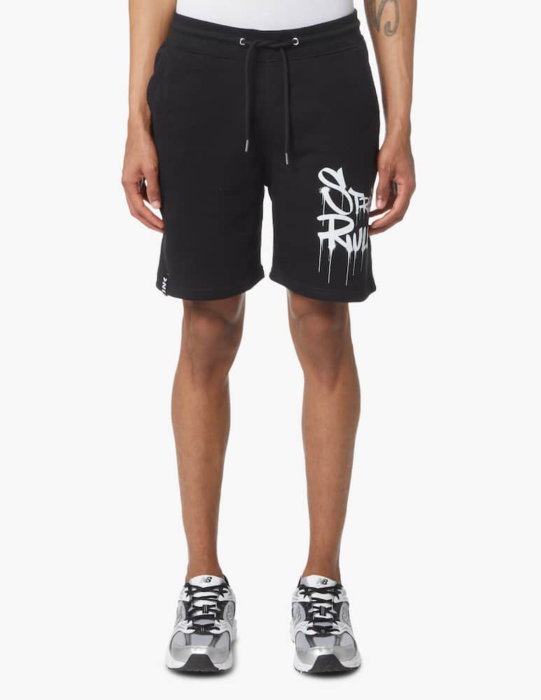 rinascente Inkover Bermuda in felpa street rules - nero