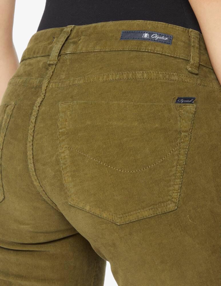 rinascente Cigala's Pantaloni in velluto Bell Bottom - Oliva