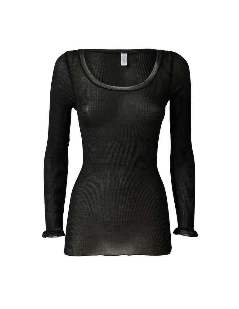 rinascente Lisanza Long sleeve top with round neckline